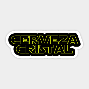 Cerveza Cristal - Yellow Outline Sticker